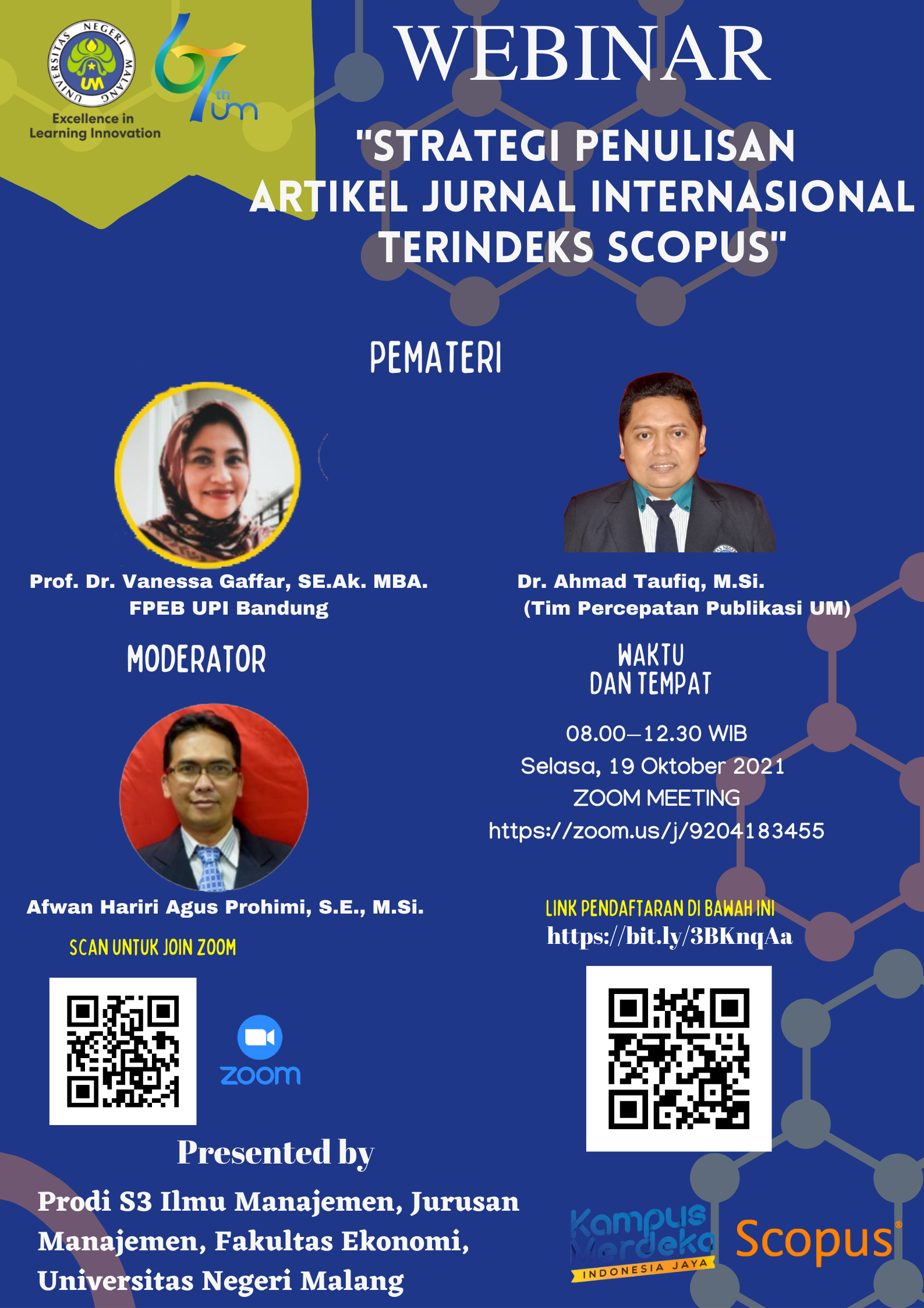 WEBINAR “STRATEGI PENULISAN  ARTIKEL JURNAL INTERNASIONAL TERINDEKS SCOPUS”