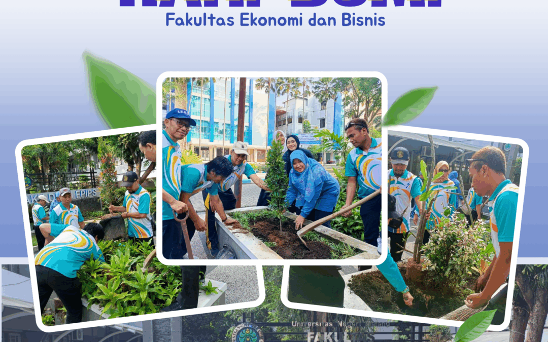 Selebrasi Hari Bumi 2026 : Kerja bakti, penanaman pohon, danpenanaman bibit hidroponik di Fakultas Ekonomi dan Bisnis UM.